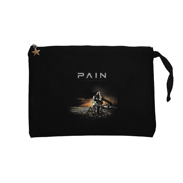 Pain Coming Home Siyah Clutch Astarlı Cüzdan / El Çantası