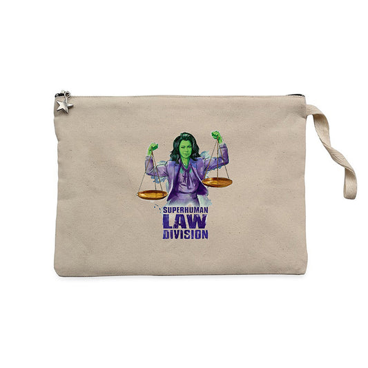 She Hulk SuperHuman Law Division Krem Clutch Astarlı Cüzdan / El Çantası