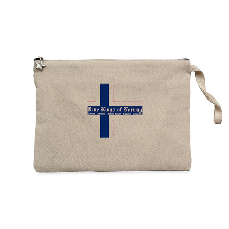 True Kings of Norway Krem  Clutch Astarlı Cüzdan / El Çantası