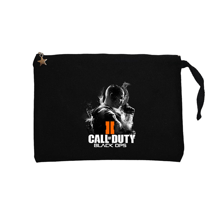 Call Of Duty Black Ops Siyah Clutch Astarlı Cüzdan / El Çantası