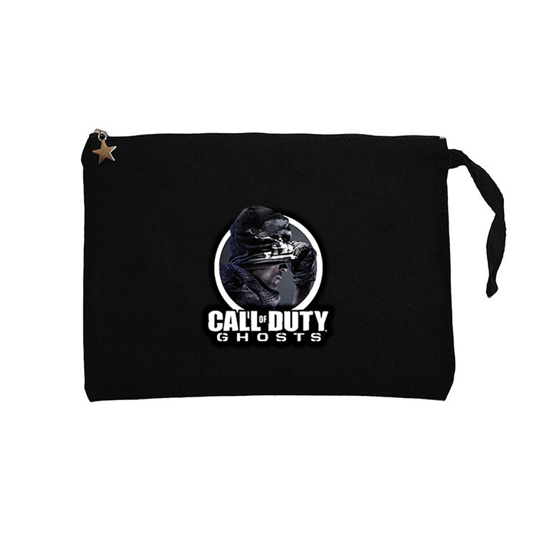 Call Of Duty Ghosts Text Siyah Clutch Astarlı Cüzdan / El Çantası