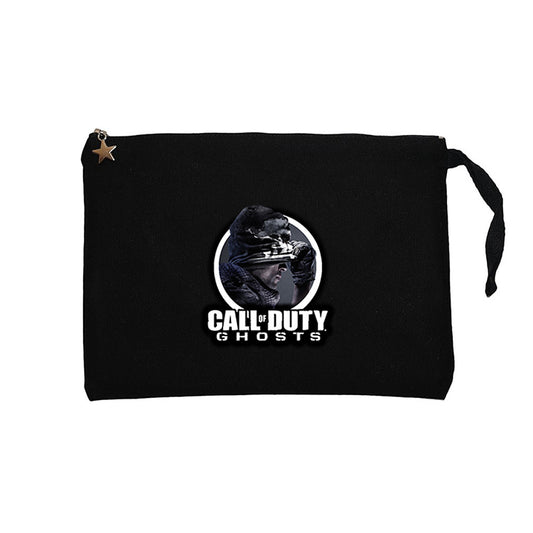 Call Of Duty Ghosts Text Siyah Clutch Astarlı Cüzdan / El Çantası