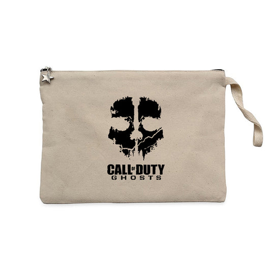 Call Of Duty Black Ghosts Krem Clutch Astarlı Cüzdan / El Çantası