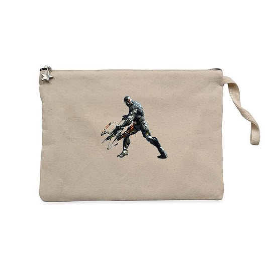 Crysis Warrior Krem Clutch Astarlı Cüzdan / El Çantası