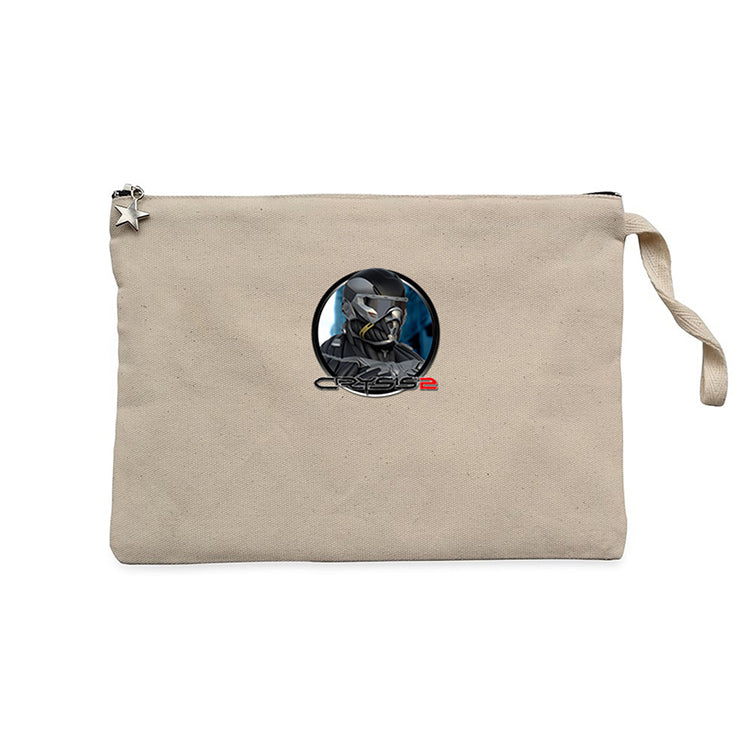 Crysis Masked Warrior Krem Clutch Astarlı Cüzdan / El Çantası