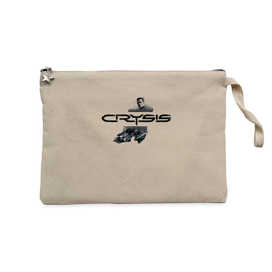 Crysis Stain Warrior Krem Clutch Astarlı Cüzdan / El Çantası