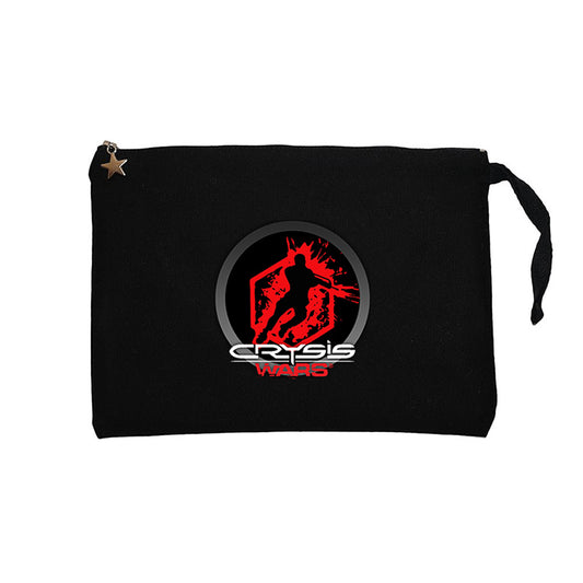 Crysis Wars Logo  Siyah Clutch Astarlı Cüzdan / El Çantası