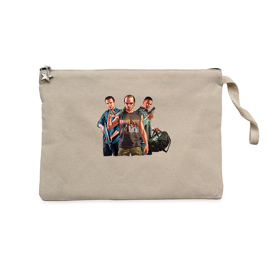 GTA Three Conspirator Krem Clutch Astarlı Cüzdan / El Çantası