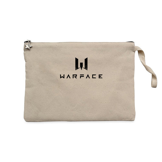 Warfare Black Text Krem Clutch Astarlı Cüzdan / El Çantası