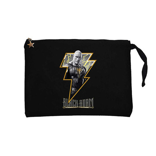 Black Adam Logo Siyah Clutch Astarlı Cüzdan / El Çantası