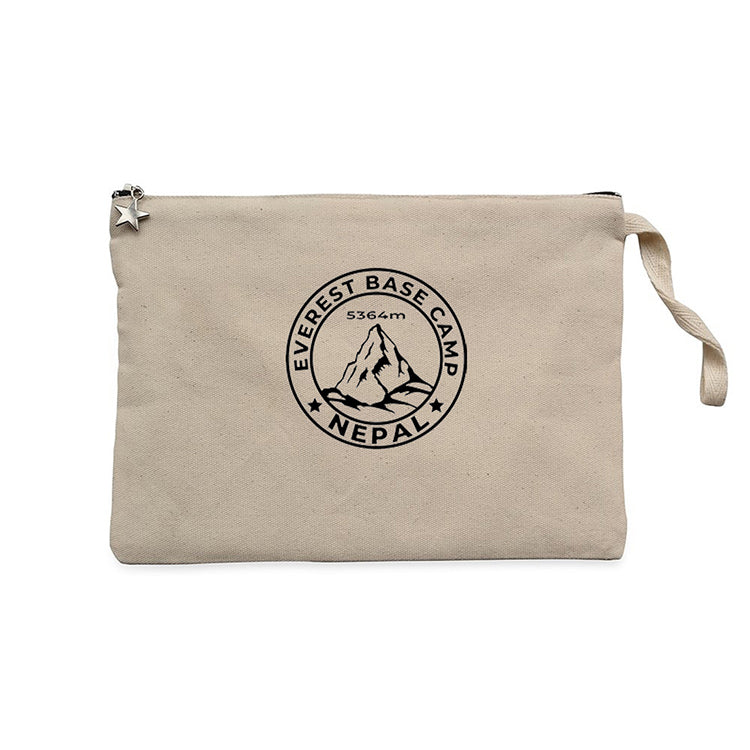 Everest Base Camp Nepal Krem Clutch Astarlı Cüzdan / El Çantası