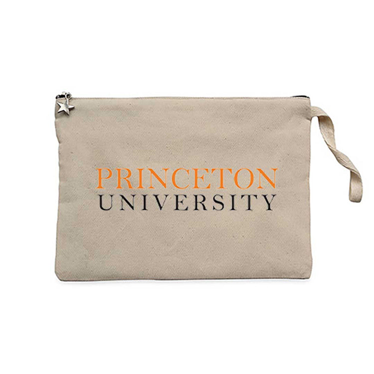 Princeton University Text Krem Clutch Astarlı Cüzdan / El Çantası