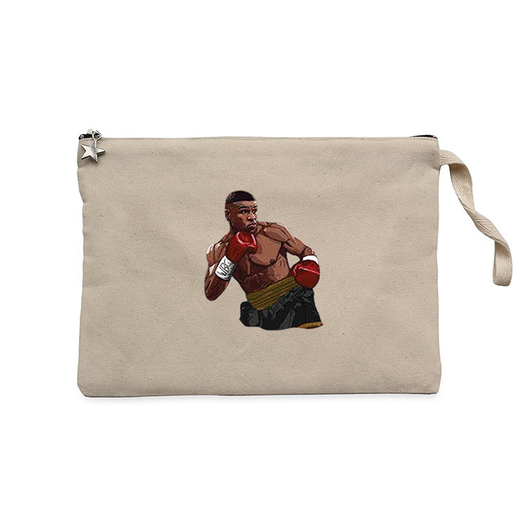 Mike Tyson WBC Fight Krem Clutch Astarlı Cüzdan / El Çantası