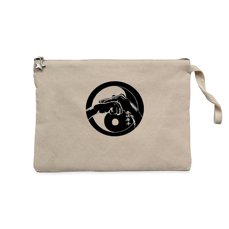 Shorin Ryu Karete Art Krem Clutch Astarlı Cüzdan / El Çantası