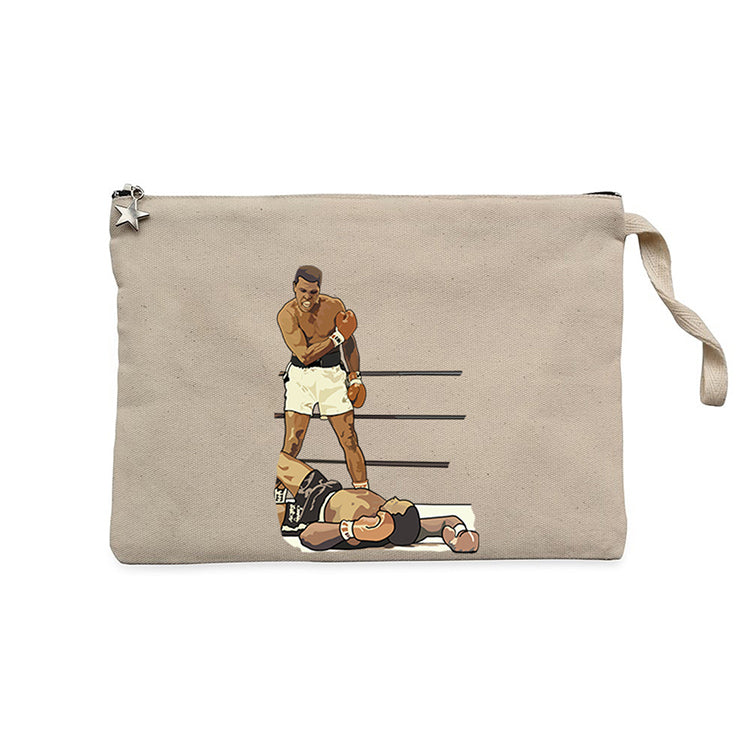 Muhammed Ali Winning Fighter Krem Clutch Astarlı Cüzdan / El Çantası