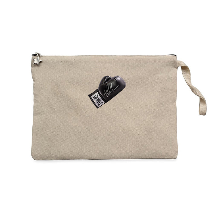 Black Boxing Gloves Krem Clutch Astarlı Cüzdan / El Çantası