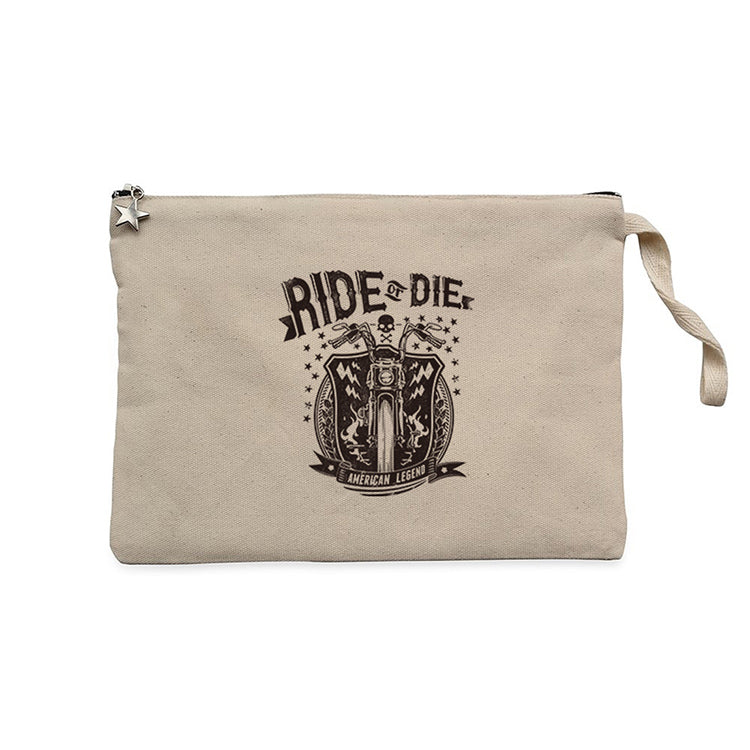 Ride Die Silhouette Krem Clutch Astarlı Cüzdan / El Çantası