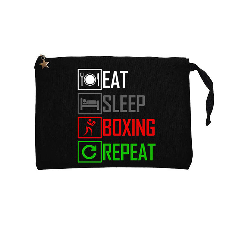 Boxing Repeat Siyah Clutch Astarlı Cüzdan / El Çantası