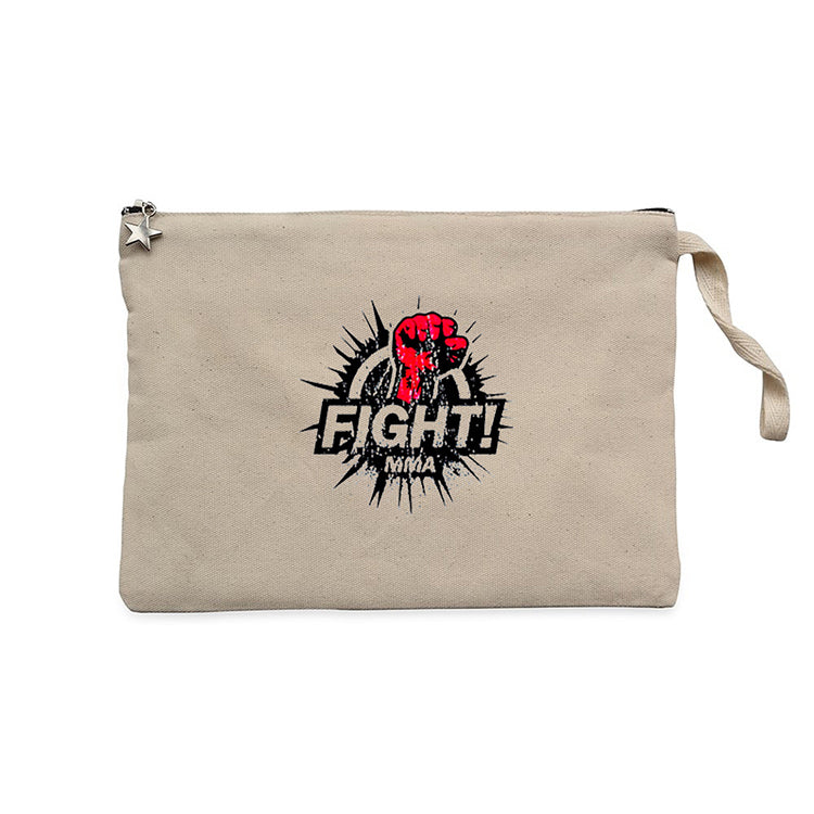 Boxing Fight MMA Krem Clutch Astarlı Cüzdan / El Çantası