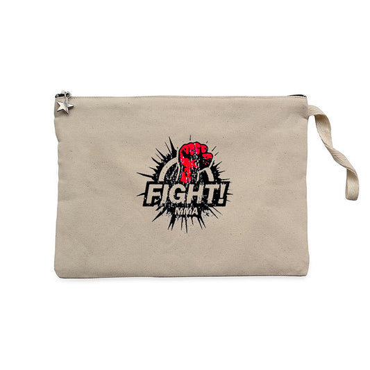 Boxing Fight MMA Krem Clutch Astarlı Cüzdan / El Çantası