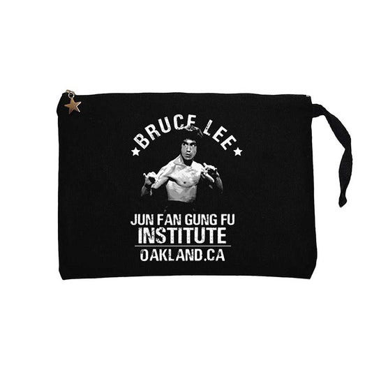 Bruce Lee Face Siyah Clutch Astarlı Cüzdan / El Çantası