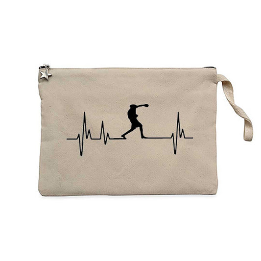 Boxing Heartbeat Krem Clutch Astarlı Cüzdan / El Çantası