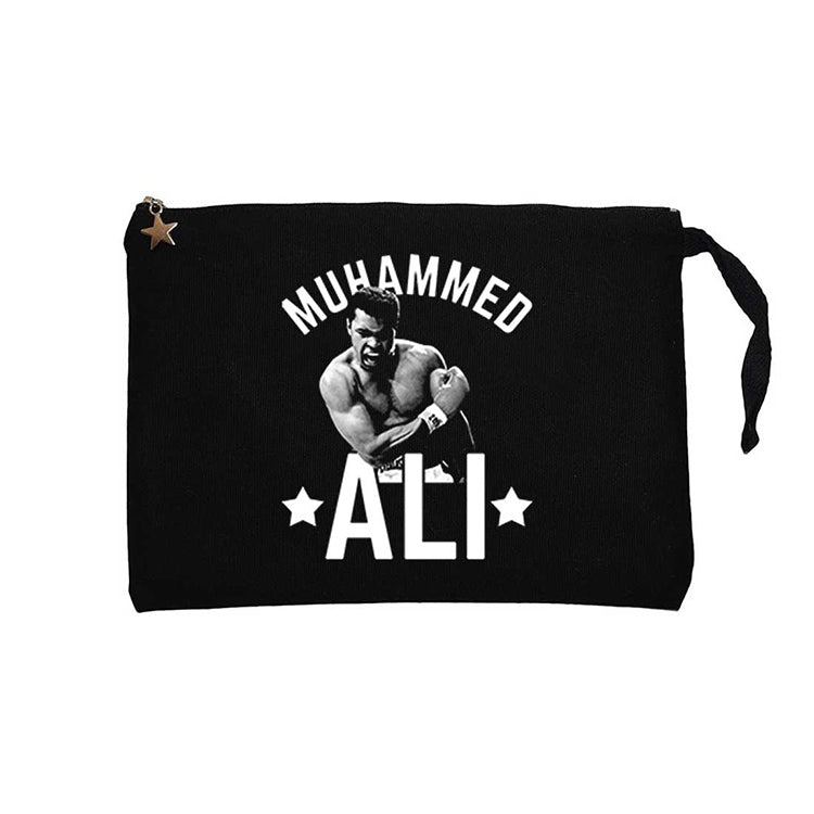 Muhammad Ali Face Siyah Clutch Astarlı Cüzdan / El Çantası
