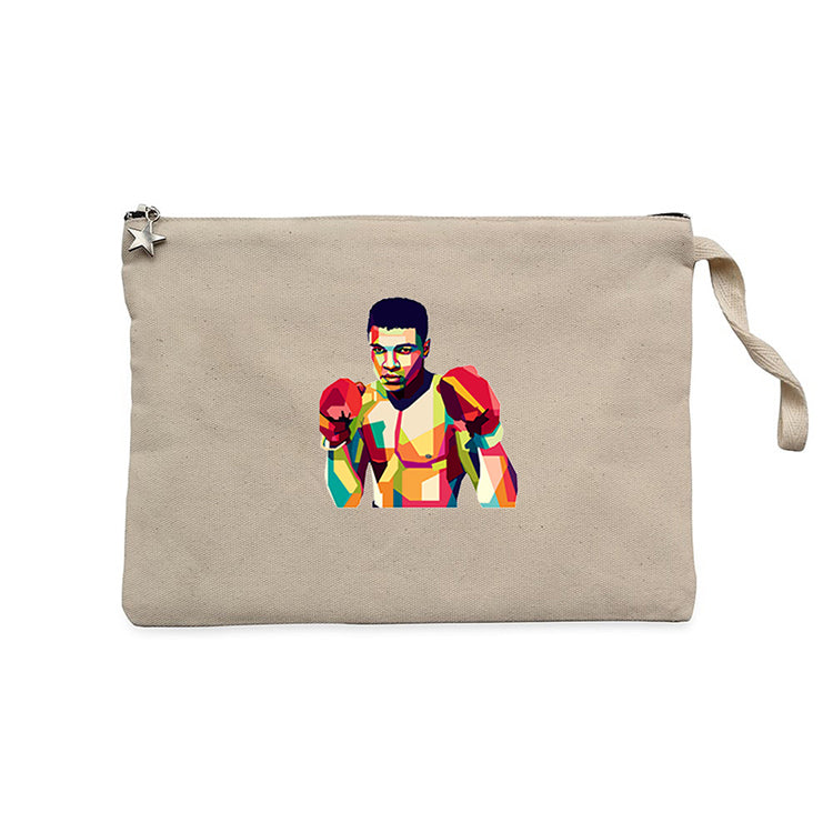Muhammad Ali Mozaik Krem Clutch Astarlı Cüzdan / El Çantası