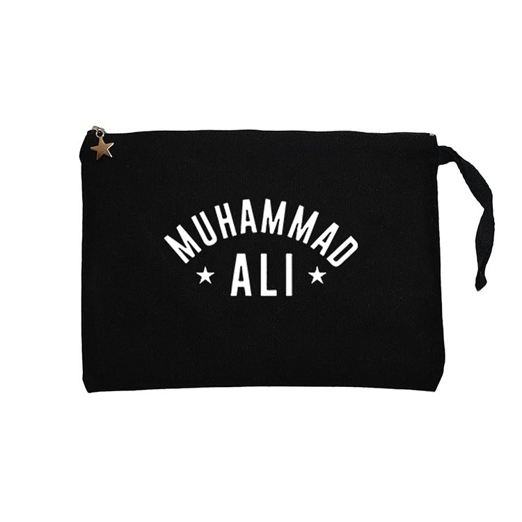 Muhammad Ali Text Siyah Clutch Astarlı Cüzdan / El Çantası