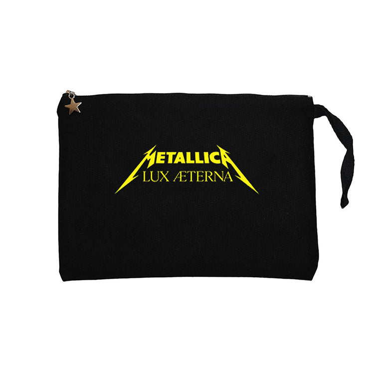 Metallica Lux Æterna Text Siyah Clutch Astarlı Cüzdan / El Çantası