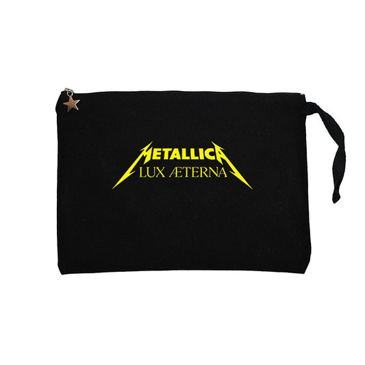 Metallica Lux Æterna Text Siyah Clutch Astarlı Cüzdan / El Çantası