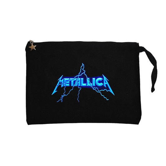 Metallica Logo Lightning Siyah Clutch Astarlı Cüzdan / El Çantası