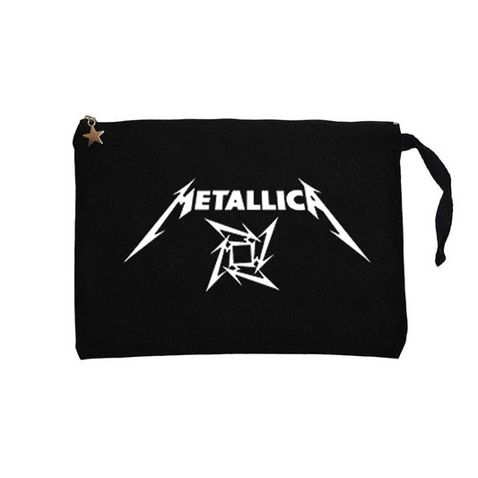 Metallica Blade Dream Text Siyah Clutch Astarlı Cüzdan / El Çantası