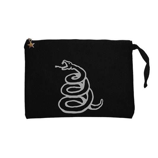 Metallica Snake Logo Siyah Clutch Astarlı Cüzdan / El Çantası