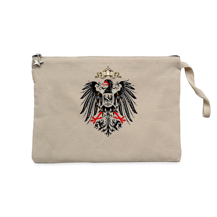 Hearts of Iron 4 Imperial Coat of arms of Germany Krem Clutch Astarlı Cüzdan / El Çantası