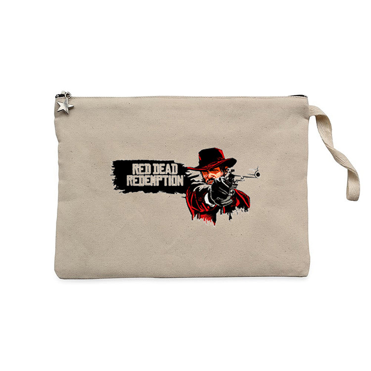 Red Dead Redemption 2 Afiş Krem Clutch Astarlı Cüzdan / El Çantası