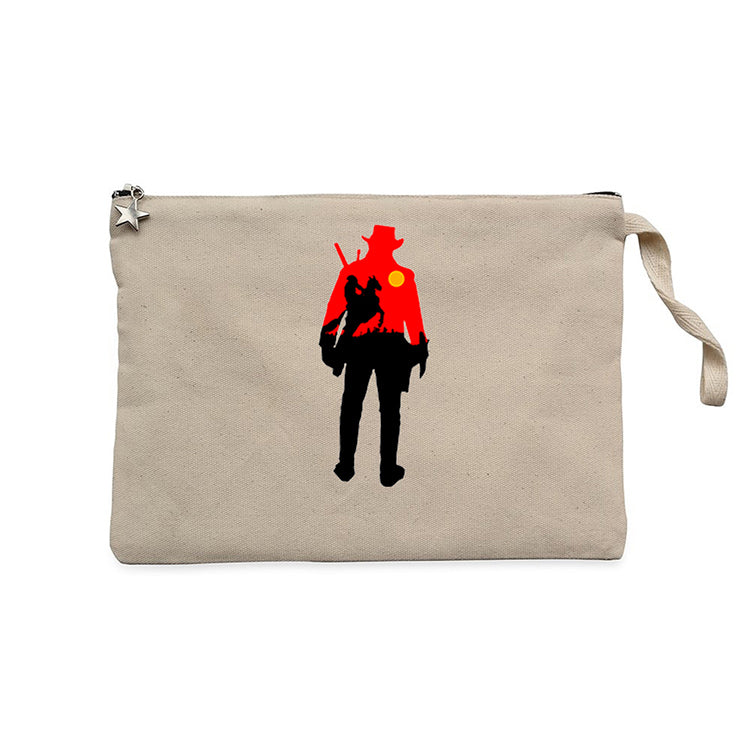 Red Dead Redemption 2 Cowboy Krem Clutch Astarlı Cüzdan / El Çantası