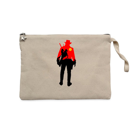 Red Dead Redemption 2 Cowboy Krem Clutch Astarlı Cüzdan / El Çantası