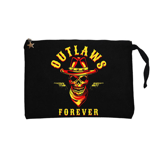 Red Dead Redemption 2 Outlaws Forever Skull Siyah Clutch Astarlı Cüzdan / El Çantası