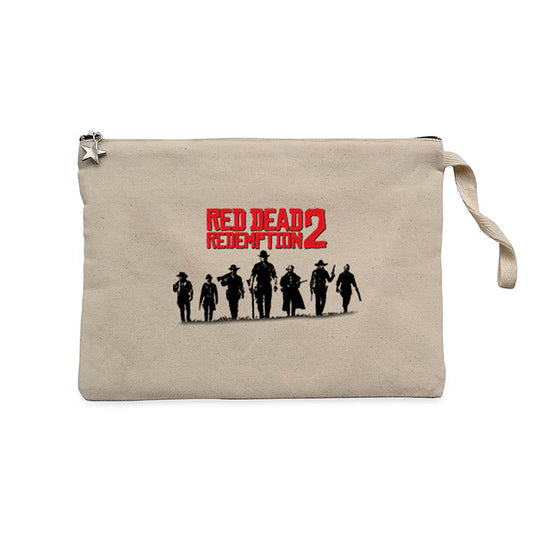 Red Dead Redemption 2 Poster Krem Clutch Astarlı Cüzdan / El Çantası