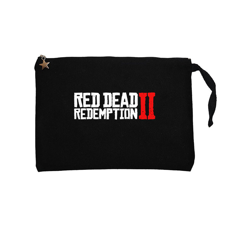 Red Dead Redemption 2 Text Siyah Clutch Astarlı Cüzdan / El Çantası