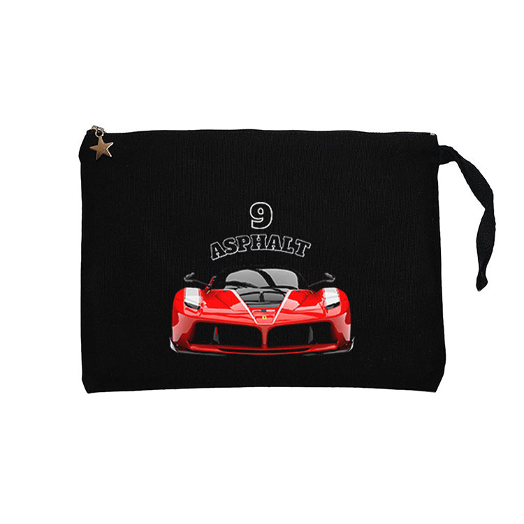 Asphalt 9 Legends Logo Siyah Clutch Astarlı Cüzdan / El Çantası