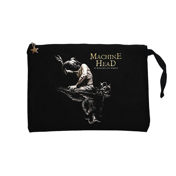 Machine Head Of Kingdom and Crown Siyah Clutch Astarlı Cüzdan / El Çantası