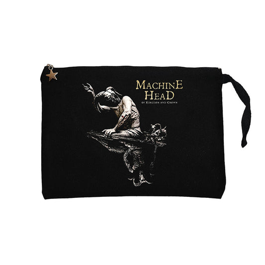 Machine Head Of Kingdom and Crown Siyah Clutch Astarlı Cüzdan / El Çantası