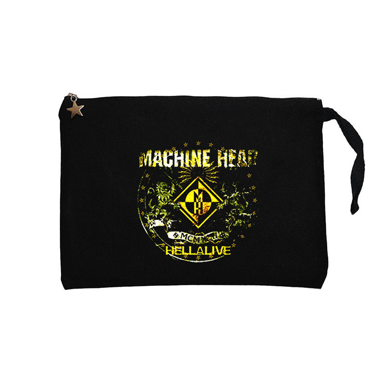 Machine Head Hellalive Siyah Clutch Astarlı Cüzdan / El Çantası