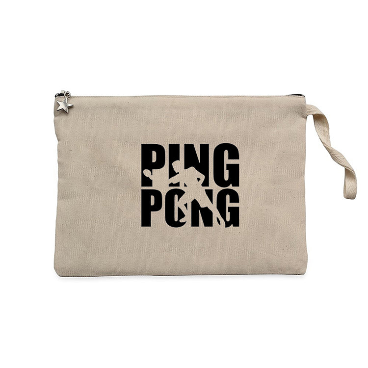 Ping Pong Actor Krem Clutch Astarlı Cüzdan / El Çantası