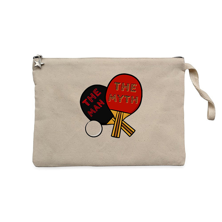 Ping Pong The Man The Myth Krem Clutch Astarlı Cüzdan / El Çantası