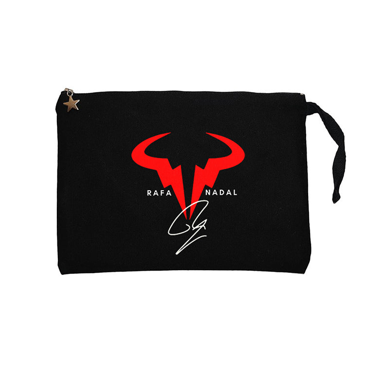 Rafael Nadal Logo Siyah Clutch Astarlı Cüzdan / El Çantası
