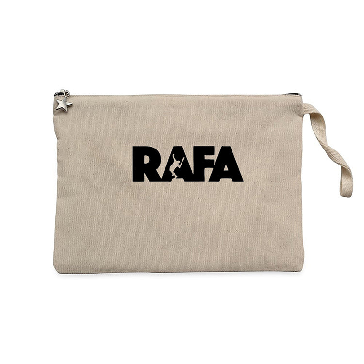 Rafael Nadal Text Krem Clutch Astarlı Cüzdan / El Çantası