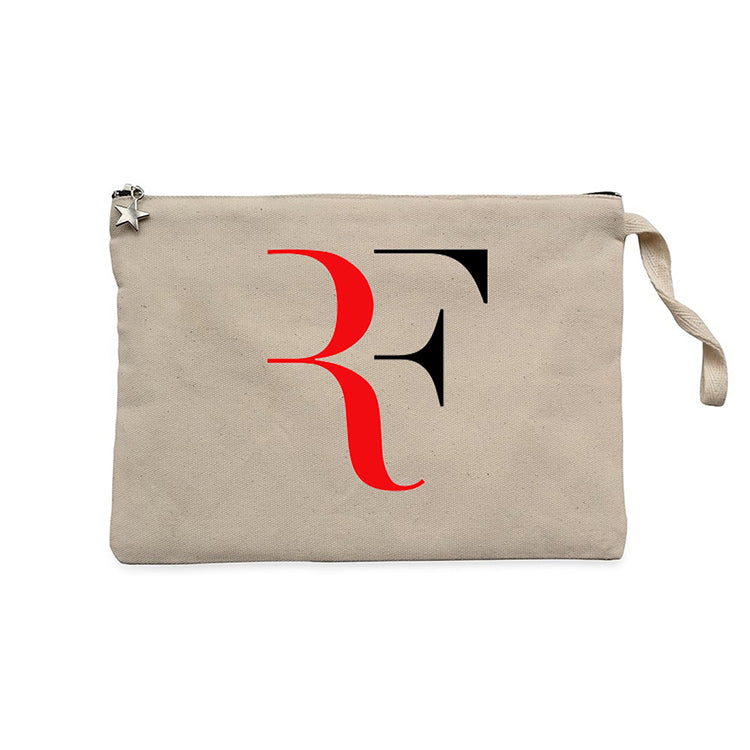Roger Federer Colored Logo Krem Clutch Astarlı Cüzdan / El Çantası